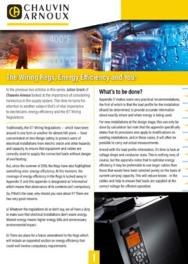 The Wiring Regs, Energy Efficiency and You!